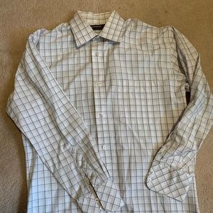 PERRY ELLIS PORTFOLIO Long-Sleeve Striped Dress Shirt USA Size Small